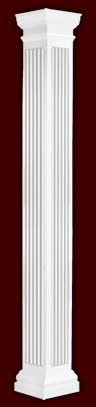 Tuscan Square Fluted Straight Shaft Column