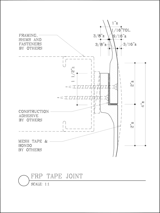 FRP Column Tape Joint