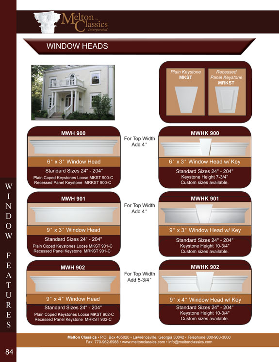Polyurethane Window Feature Designs
