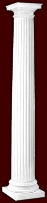 Roman Doric Fluted Architectural Column with Attic Base