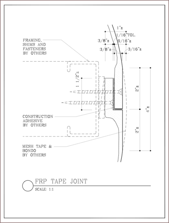FRP Column Tape Joint